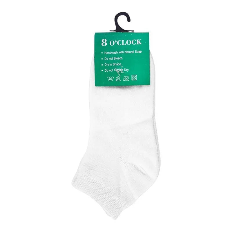 8 o'clock school uniform ankle socks, medium, white image2