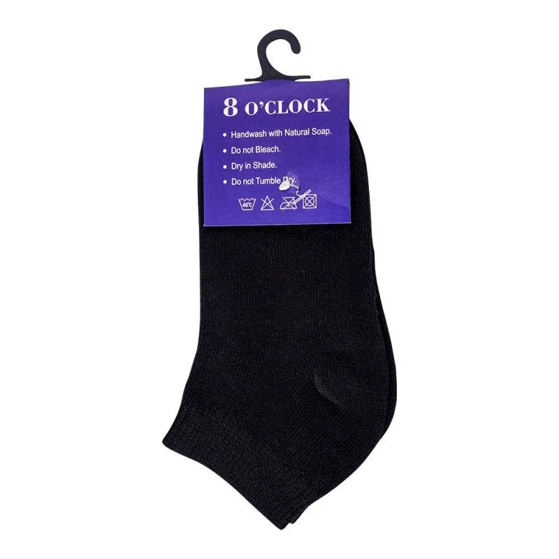 8 o'clock school uniform ankle socks, small, black image2