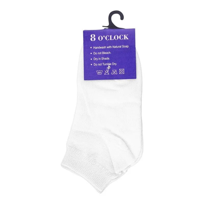 8 o'clock school uniform ankle socks, small, white image2