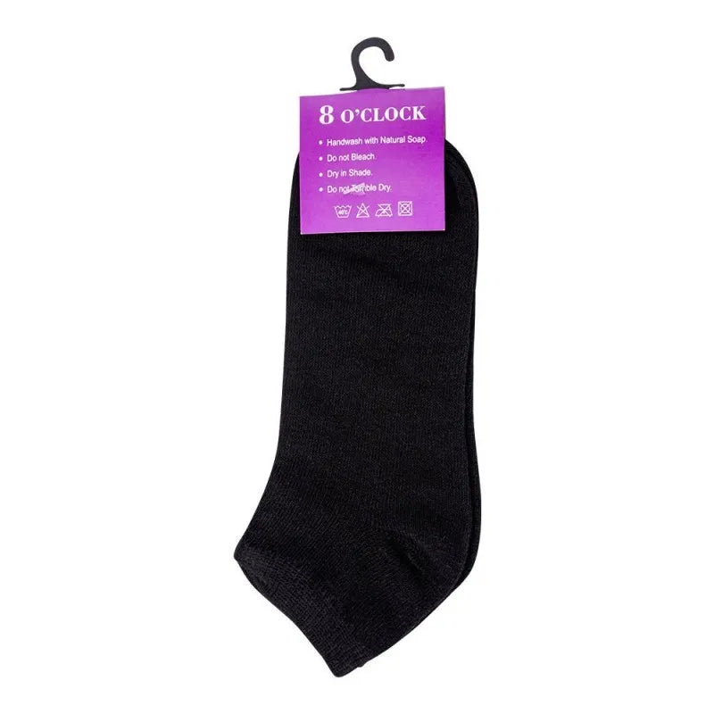 8 o'clock school uniform ankle socks, x large, black image2