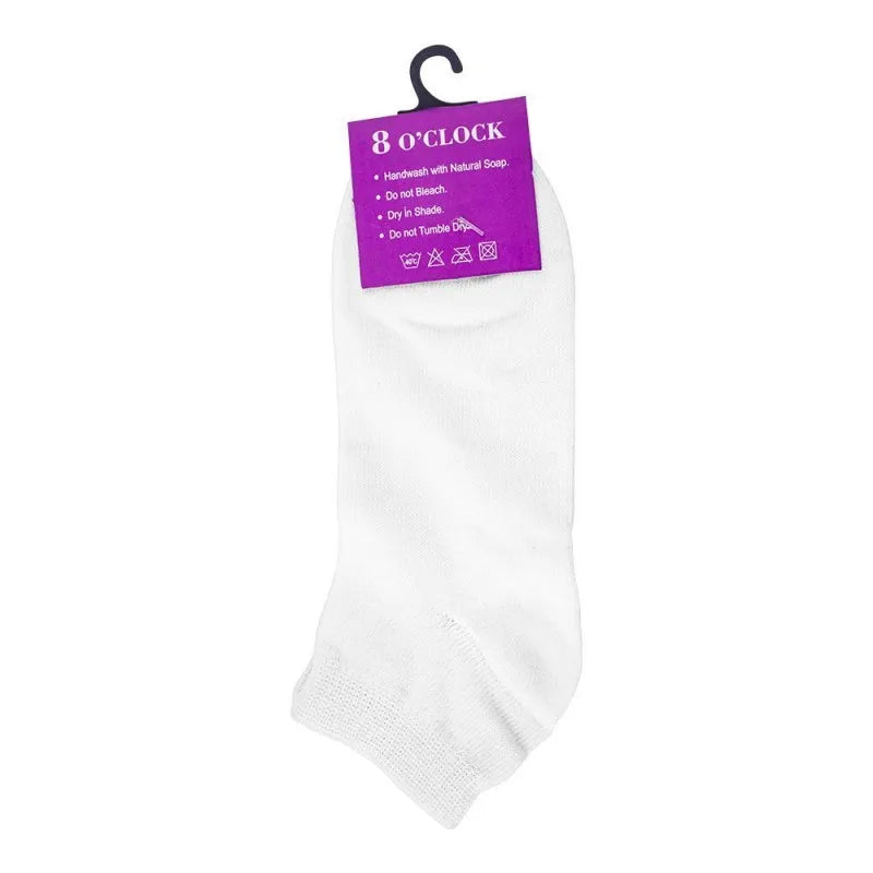 8 o'clock school uniform ankle socks, x large, white image2