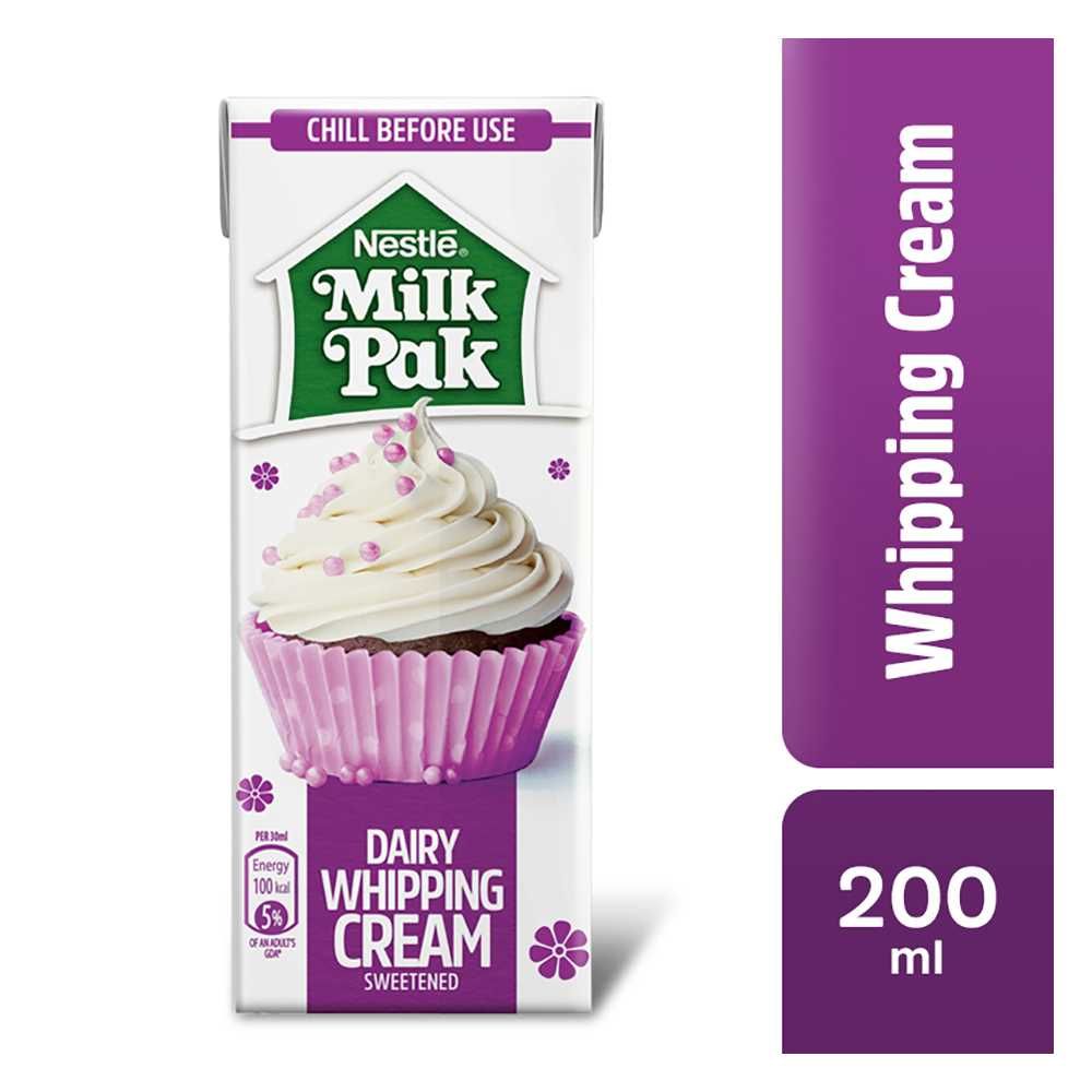 Nestle Milkpak Dairy Whipping Cream, Sweetened, 200ml - Main Image