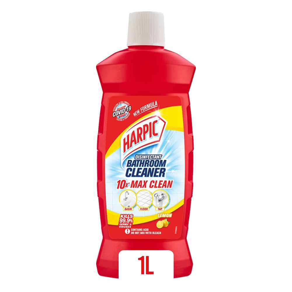 Harpic Disinfectant Bathroom Cleaner, Lemon, 1000ml - Main Image