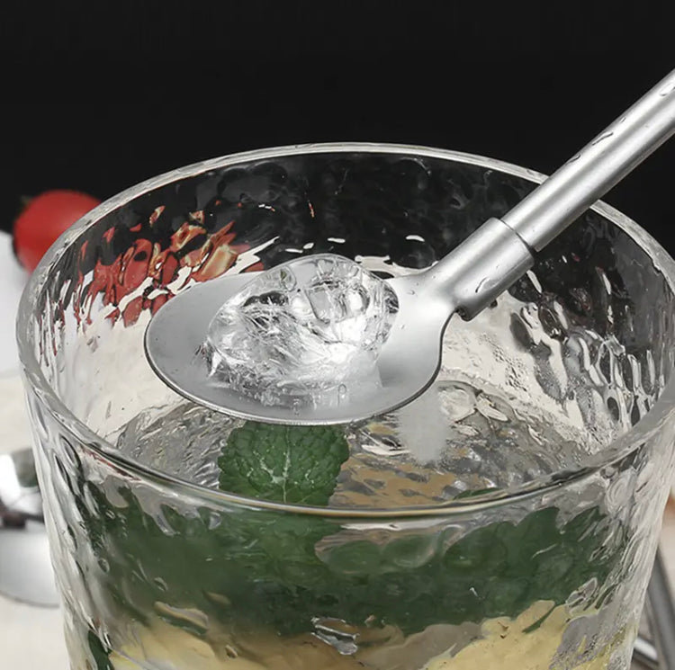 Stainless Steel Elbow Tube Straw Spoon - image 3