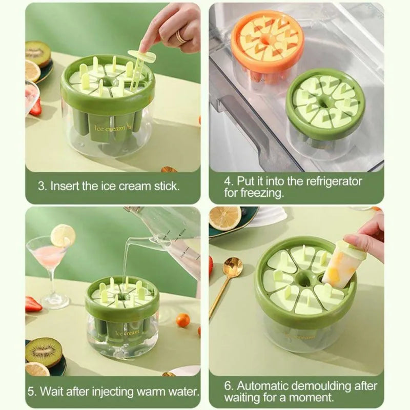 8pcs diy reusable popsicle ice cream molds image9