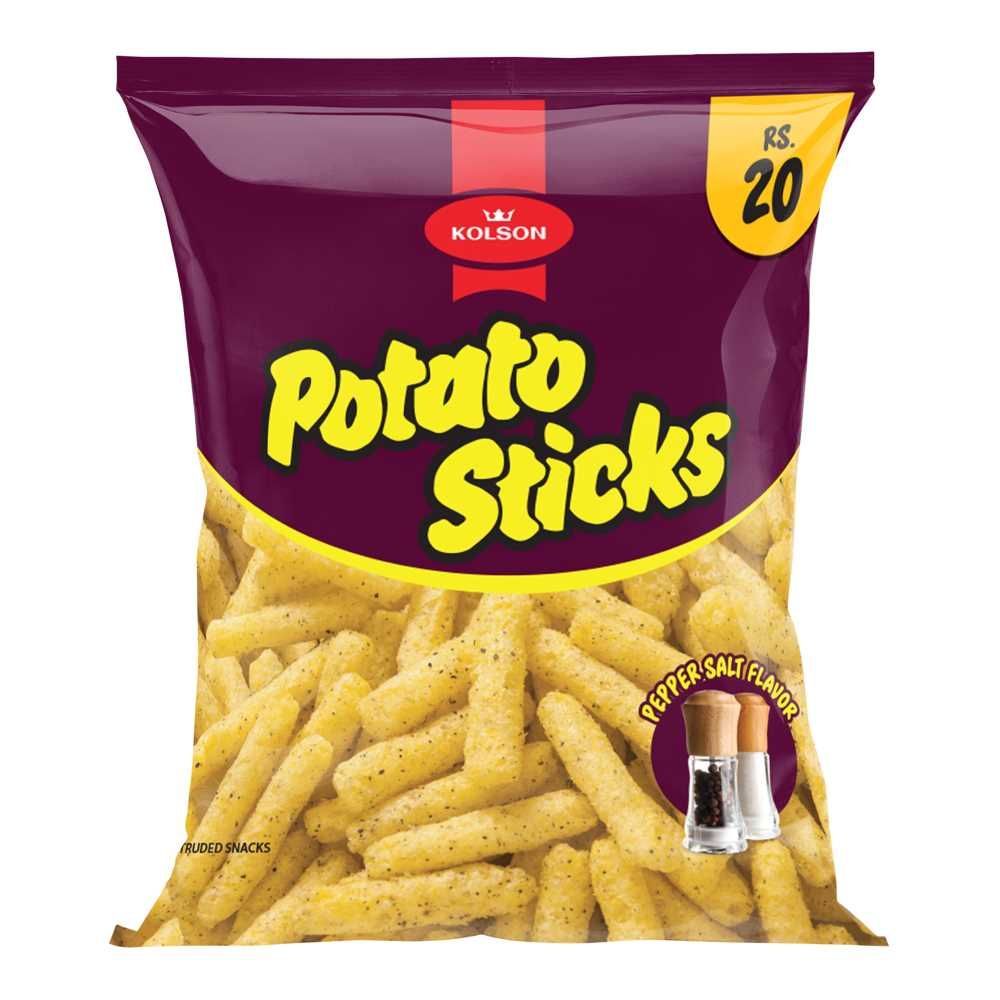 Kolson Potato Sticks, Pepper & Salt, 38g - Main Image