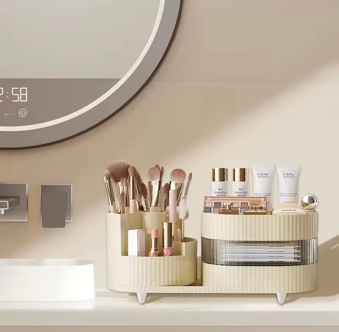 360° Rotating Makeup Brush Holder - image 6