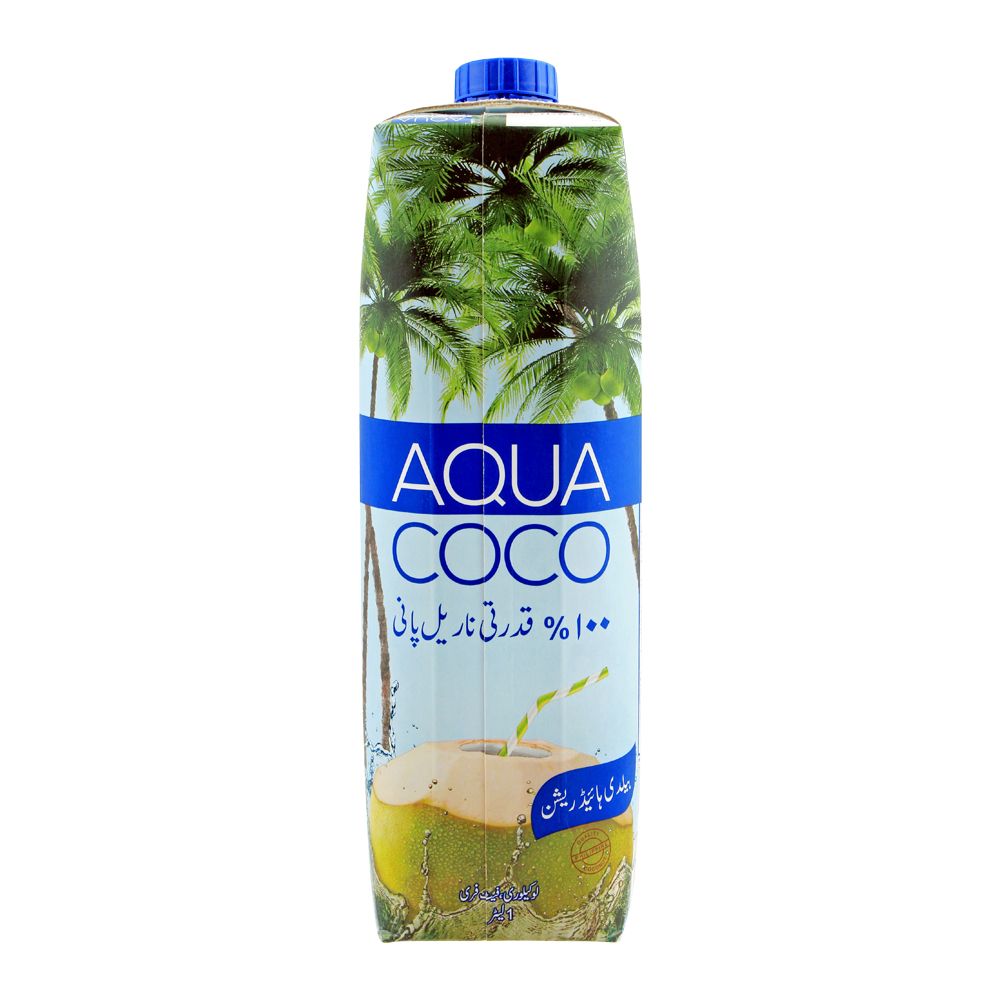 Aqua Coco 100% Natural Coconut Water, 1 Liter - Image 2