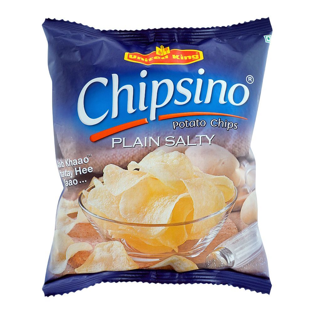 United King Chipsino Plain Salty Potato Chips, 100g - Main Image