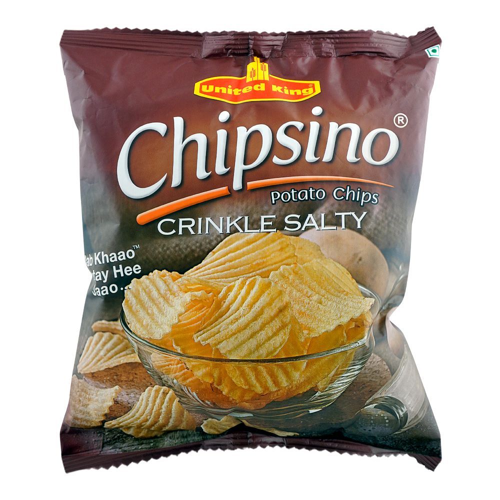 United King Chipsino Crinkle Salty Potato Chips, 100g - Main Image