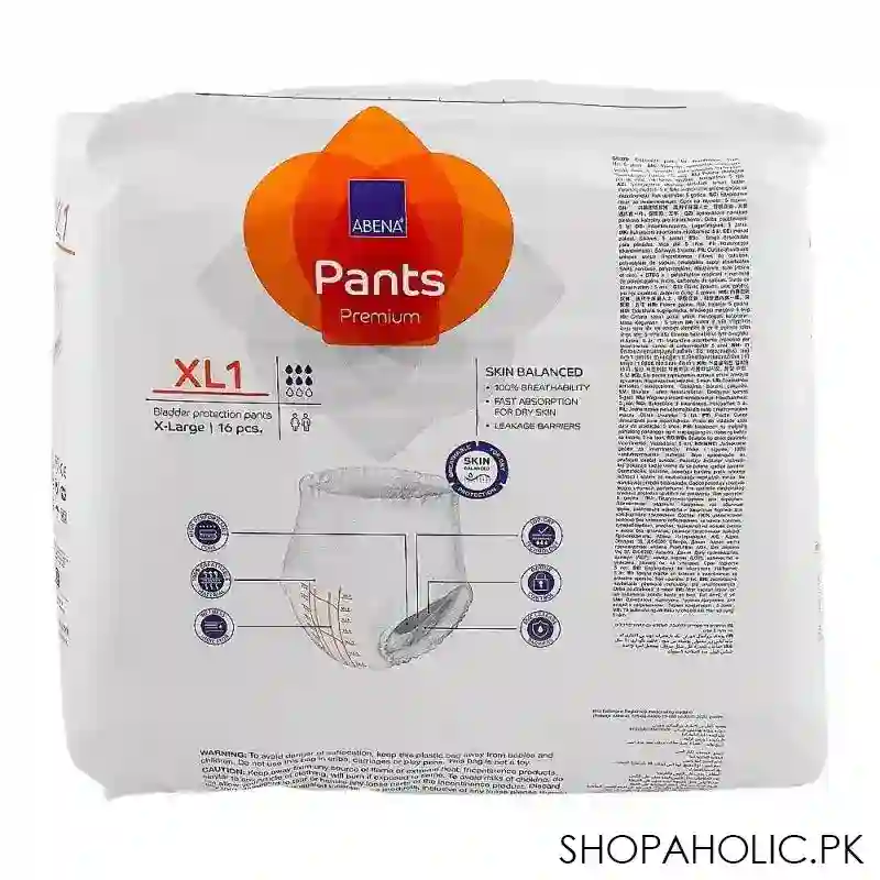 abena abri flex premium bladder protection pants, 130 170cm, x large, 16 pack image2