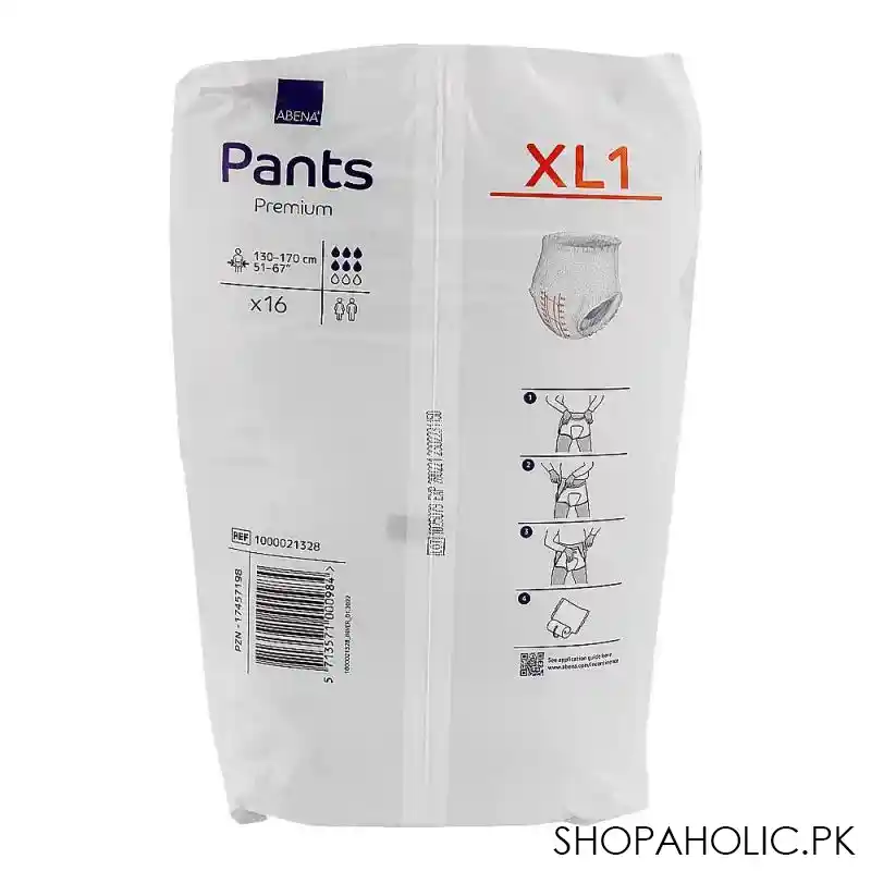 abena abri flex premium bladder protection pants, 130 170cm, x large, 16 pack image4