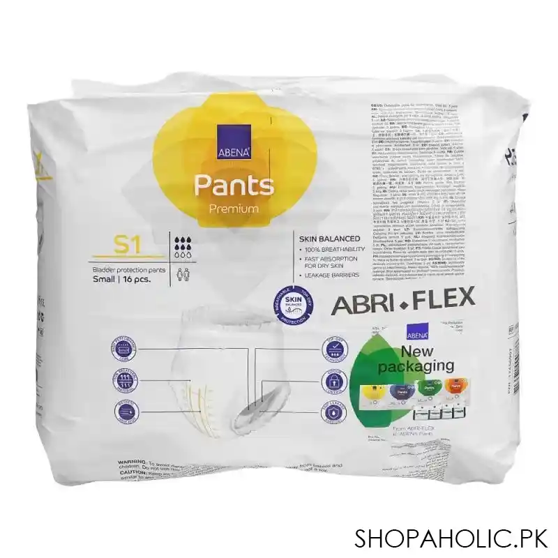 abena abri flex premium bladder protection pants, small 60 90 cm, 16 pack image2