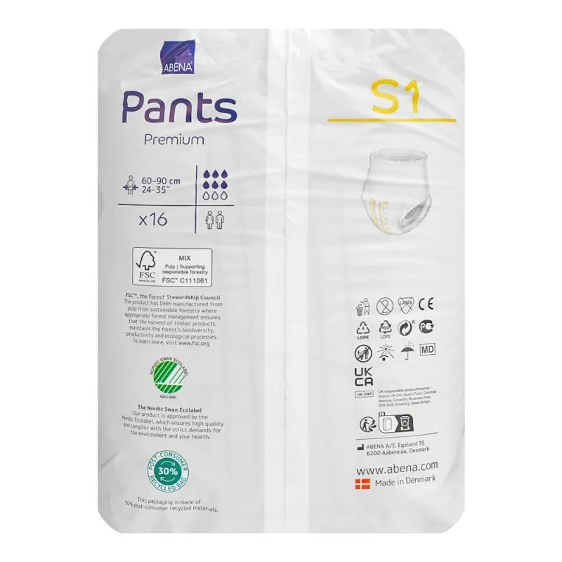 abena abri flex premium bladder protection pants, small 60 90 cm, 16 pack image3