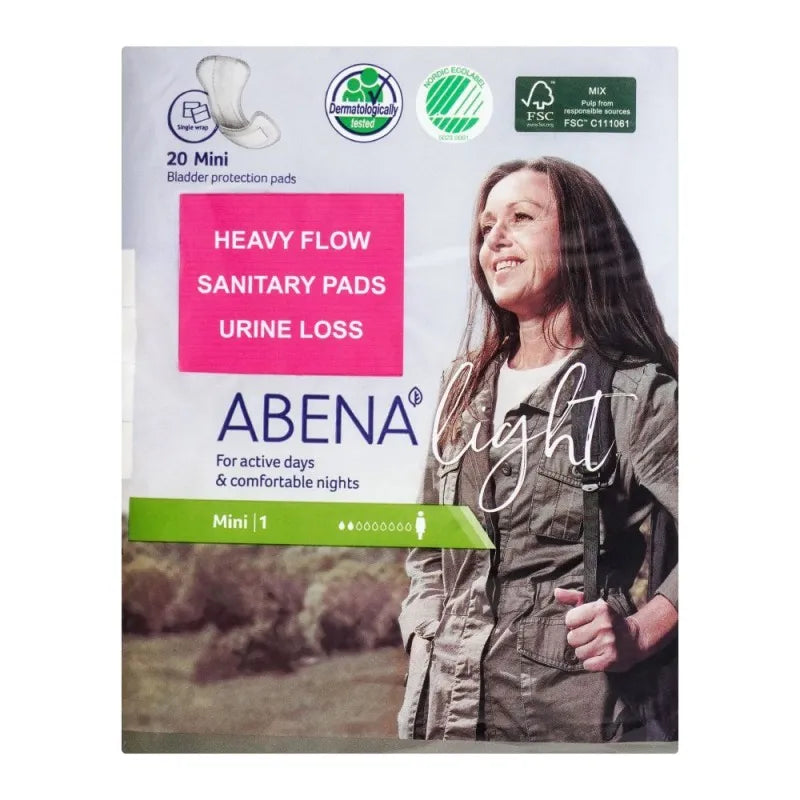 abena light bladder protection pads, mini 1, 20 pack main image