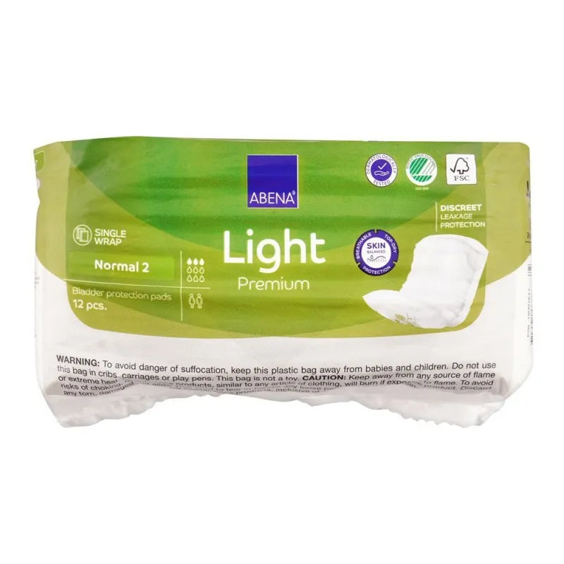 abena light premium bladder protection normal 2 pads, 12 pack main image