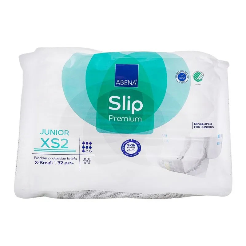 abena slip premium bladder protection briefs junior, xs2 x small, 32 pack main image