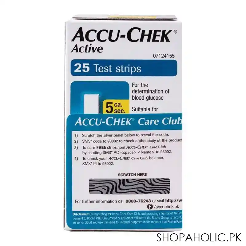 accu chek active blood glucose strips, 25 count image2