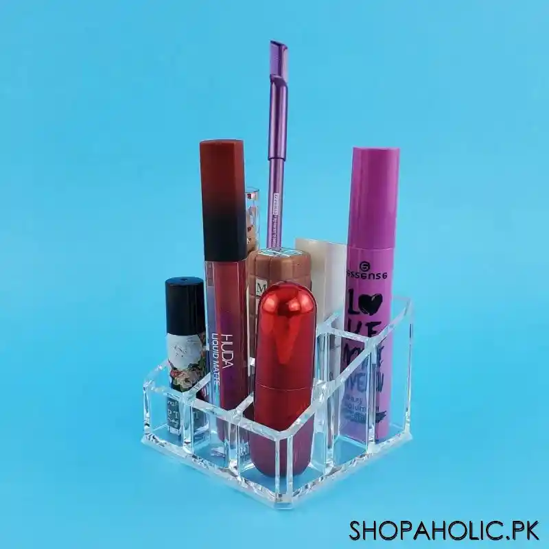 acrylic cosmetic organizer with 9 grids store main image