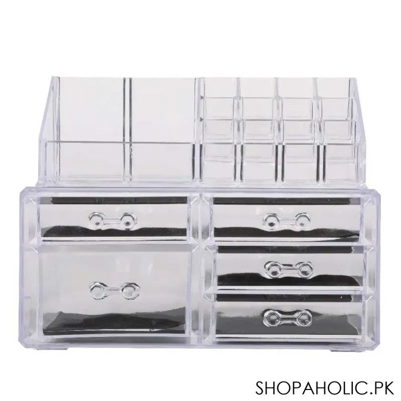 acrylic cosmetic storage box 5 drawers with 16 grid organizer image4