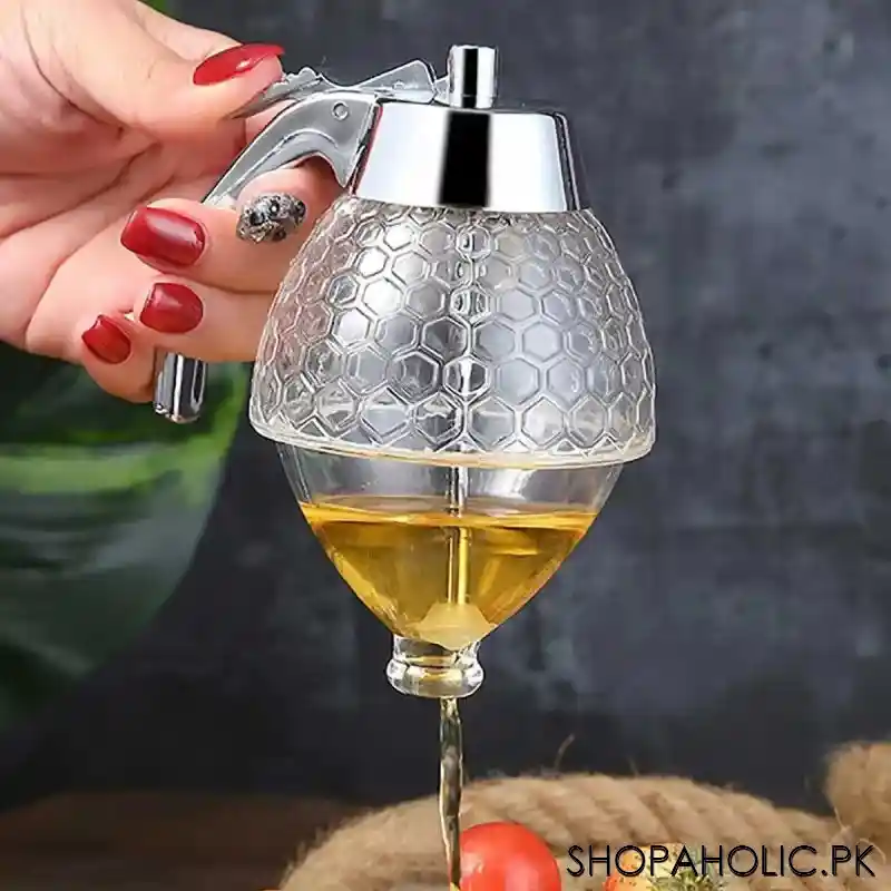 acrylic honey dispenser with stand image3