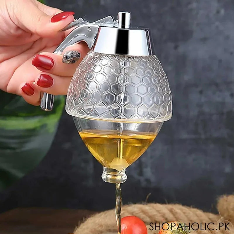 acrylic honey dispenser with stand image3