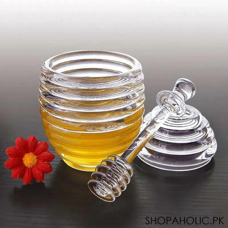 acrylic honey jar with server image6