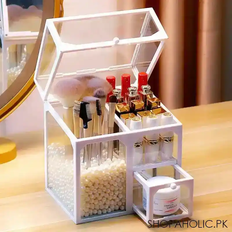 acrylic multifunctional glass cosmetic organizer image2