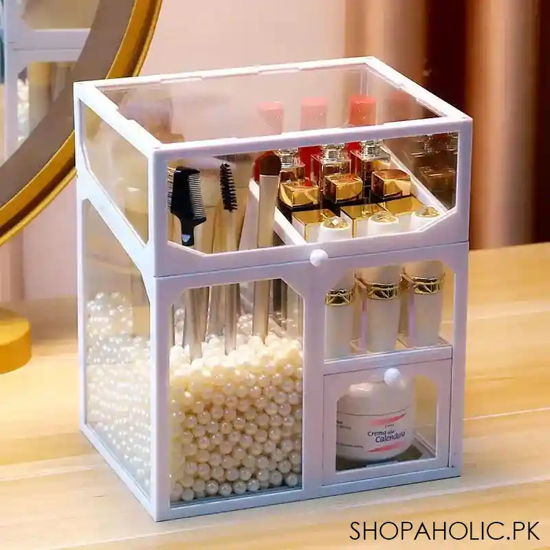 acrylic multifunctional glass cosmetic organizer main image