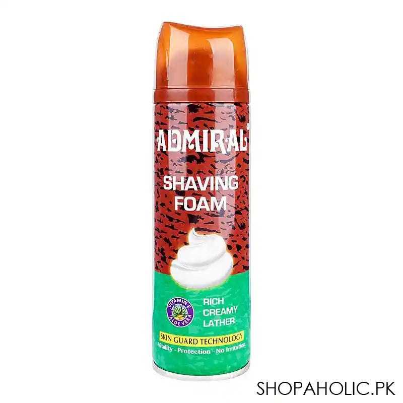 Admiral Rich Creamy Leather Shaving Foam With Vitamin E and Aloe Vera, 250g - Main Image