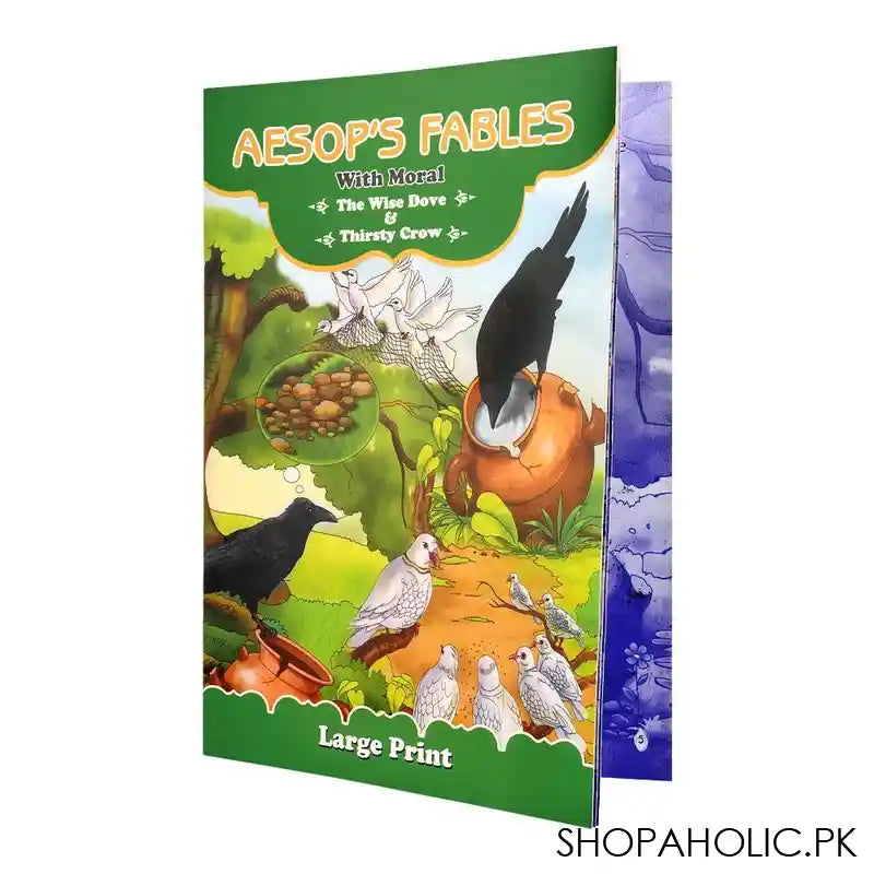 Aesop's Fables With Moral The Wise Dove & Thirsty Crow, Book - Main Image