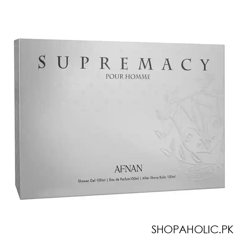 Afnan Supremacy Pour Homme Gift Set, For Men, Eau de Parfum 100ml + Shower Gel 100ml + After Shave Balm 100ml - Image 2