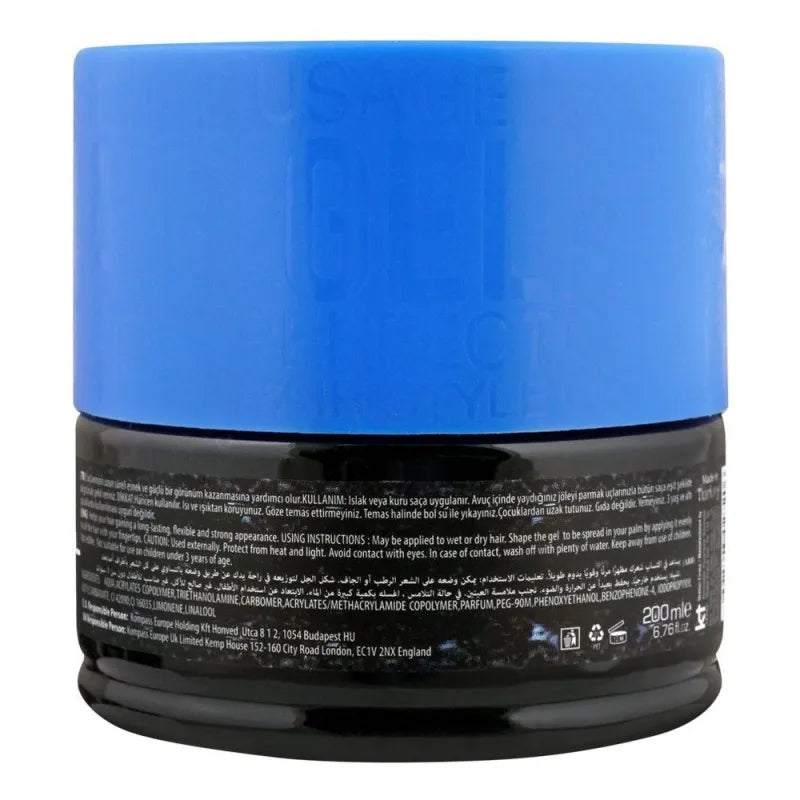 agiva professional gum hair, 04, blue power, hair & hair styling gel, 200ml image2