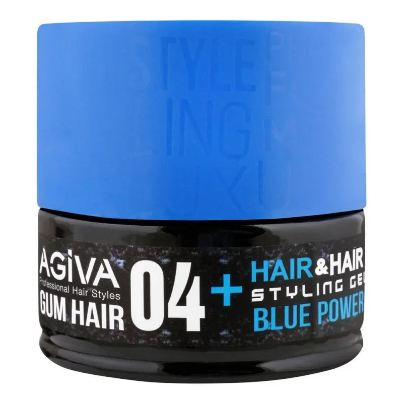 agiva professional gum hair, 04, blue power, hair & hair styling gel, 200ml main image