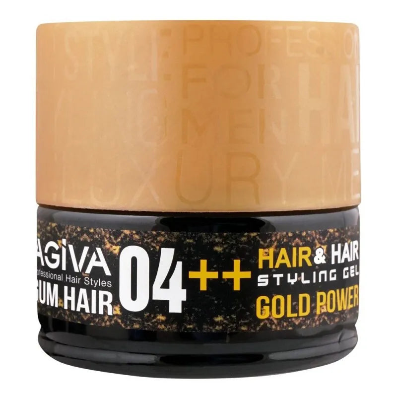 agiva professional gum hair, 04, gold power, hair & hair styling gel, 200ml main image