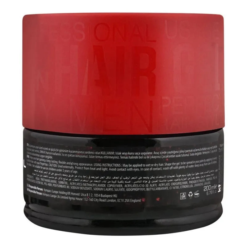 agiva professional gum hair, 04, red power, hair & hair styling gel, 200ml image2