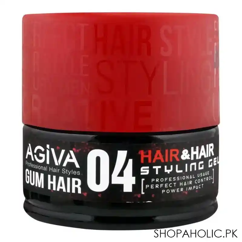 agiva professional gum hair, 04, red power, hair & hair styling gel, 200ml main image