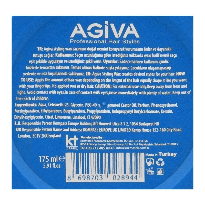 agiva professional strong & sert hair styling wax, 02, 175ml image2