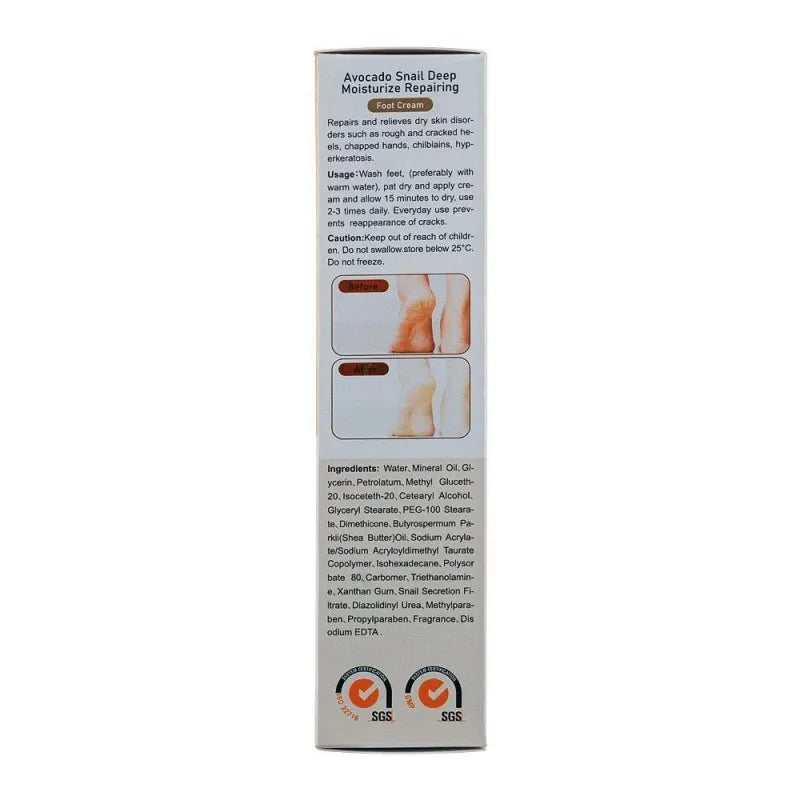 aichun beauty avocado snail deep moisture repairing foot cream, ac3048, 100ml image3