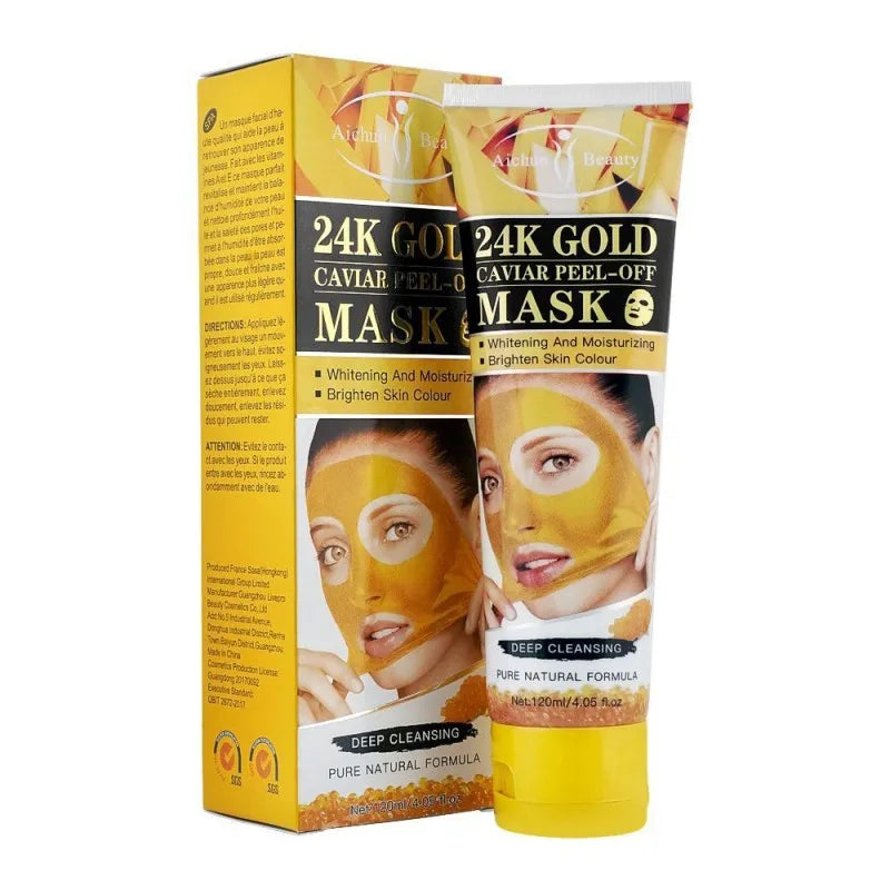 aichun beauty deep cleansing 24k gold caviar peel off mask, ac31971, 120ml main image