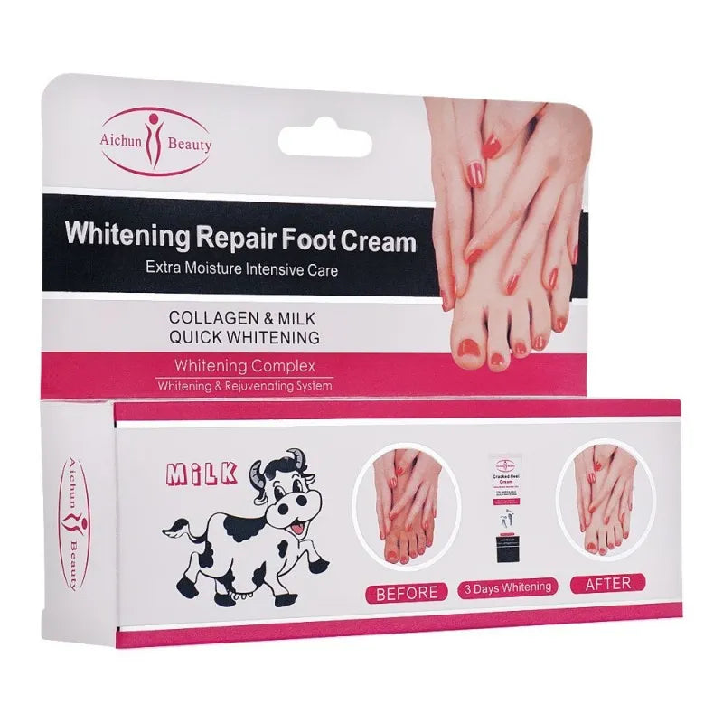 aichun beauty extra moisture milk whitening repair foot cream, ac218 5, 100g main image