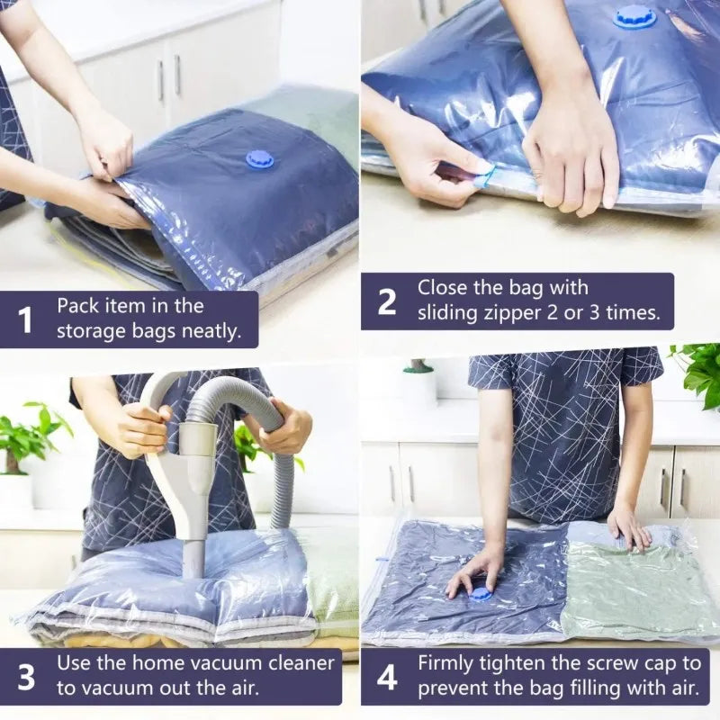 airloc set of 5 vacuum storage bags with hand pump image4