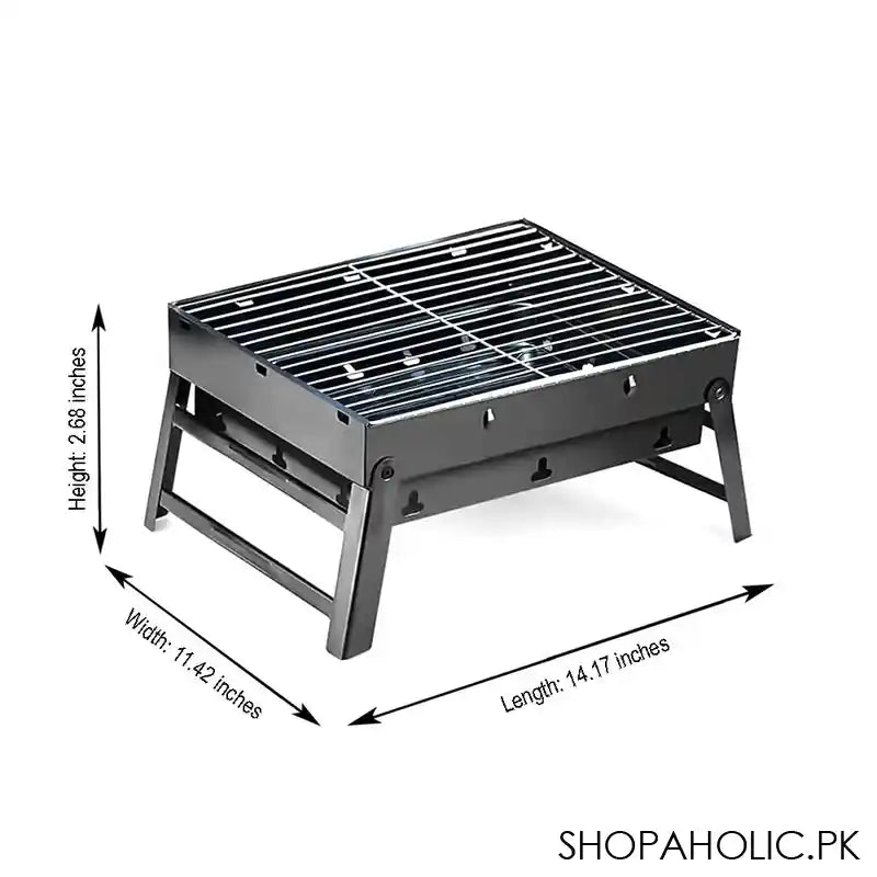 AJF Barbecue/BBQ Grill, 14.17 X 11.42 X 2.68 Inches, Portable, Easy To Carry & Clean, Ideal For Camping, TL-353 - Main Image