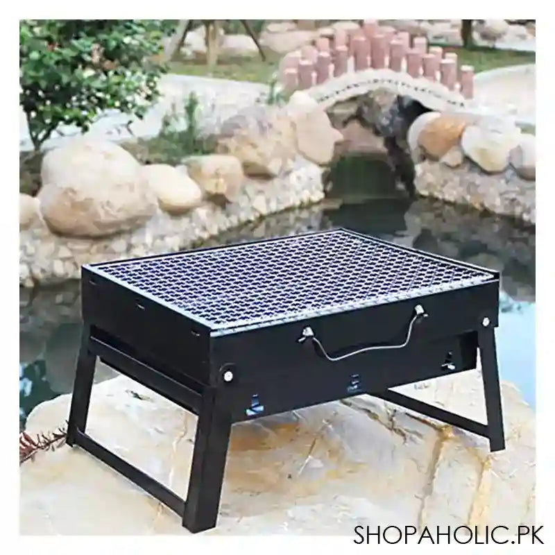 AJF Barbecue/BBQ Grill, 14.17 X 11.42 X 2.68 Inches, Portable, Easy To Carry & Clean, Ideal For Camping, TL-353 - Image 4