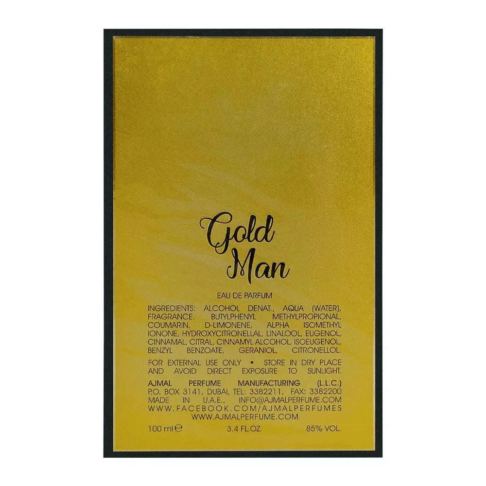 ajmal gold man eau de parfum, for men, 100ml image2