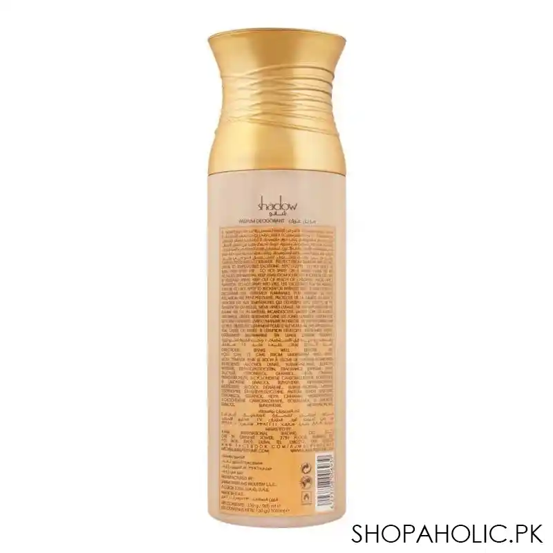 ajmal shadow pour femme deodorant, 200ml image2