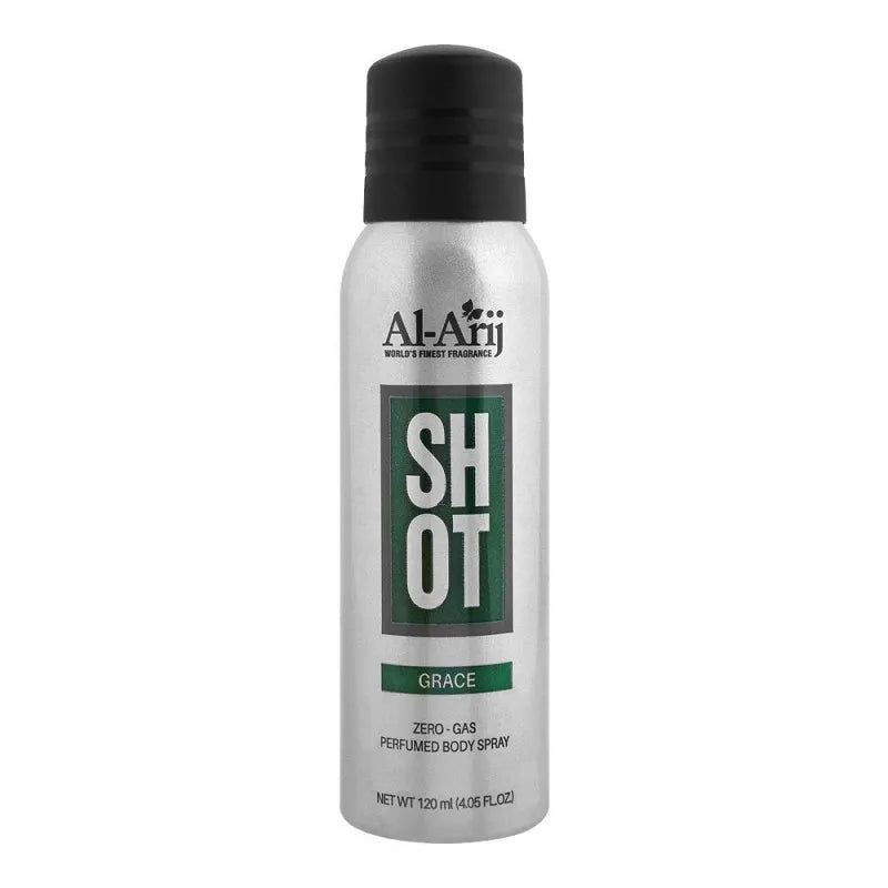 al arij shot grace zero gas perfumed body spray, 120ml main image