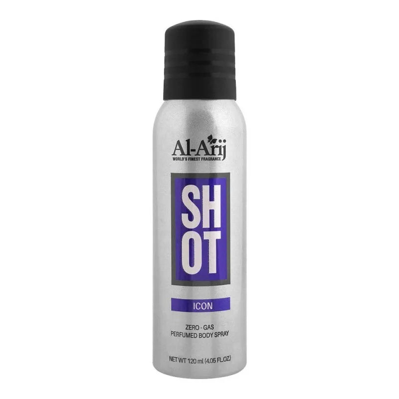 al arij shot icon zero gas perfumed body spray, 120ml main image