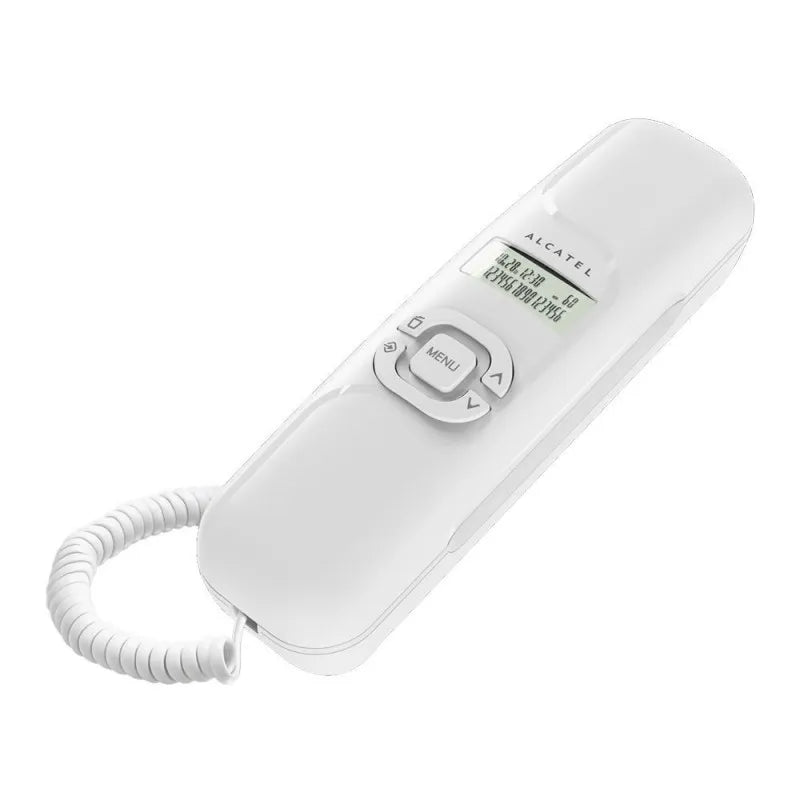 alcatel white ultra compact corded landline phone, t16 main image