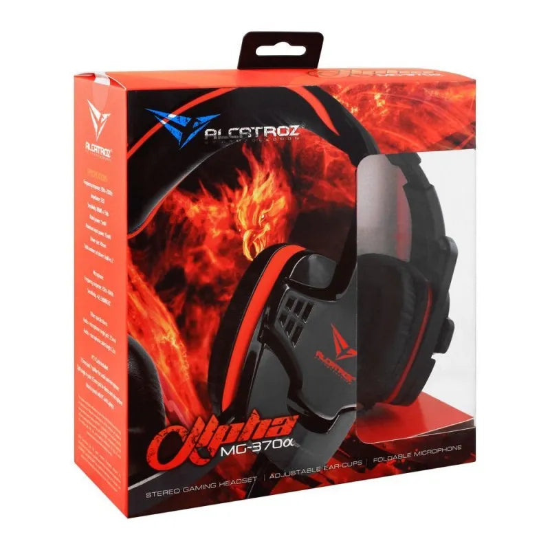 alcatroz alpha stereo gaming headset, black, mg370 image2